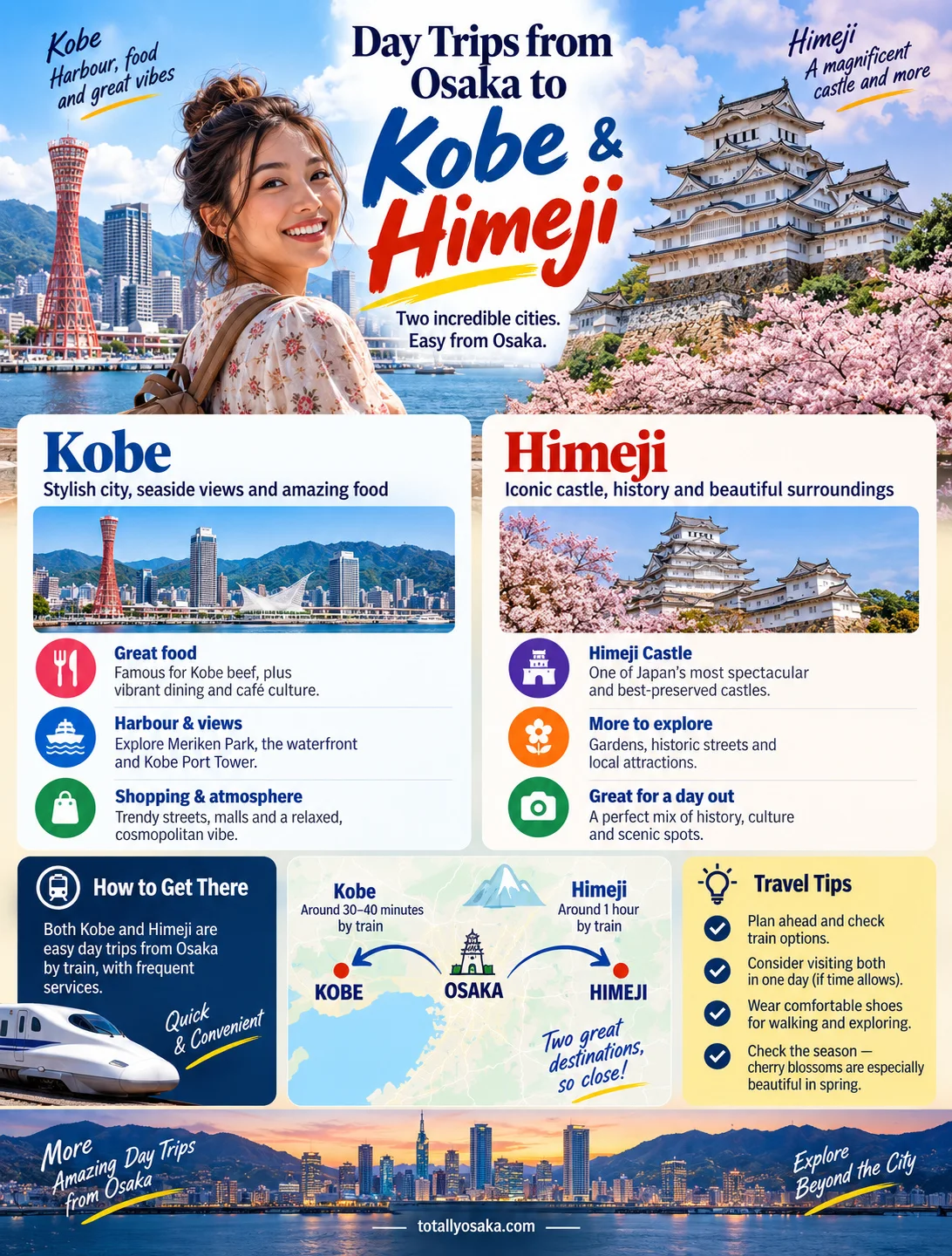 Kobe & Himeji, from Osaka